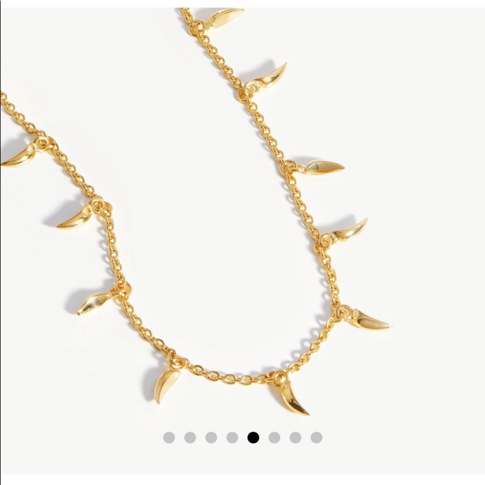 Missoma Mini Fang gold necklace